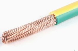 150mm سلك تأريض نحاسي مرن مغطى بـ PVC أخضر أصفر