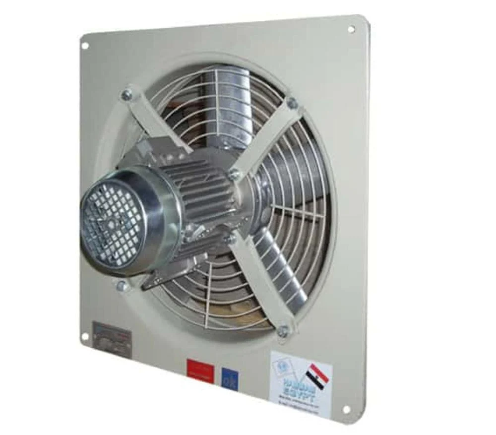 مروحة شفط جدارية محورية AW 504 من Hammam – تدفق 4700 CFM – محرك أوروبي 460 فولت 3 فاز، IP55، Class F